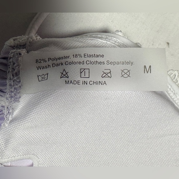 SHEIN - New, Purple and White Floral Bikini Set, Size Medium - Picture 2 of 4